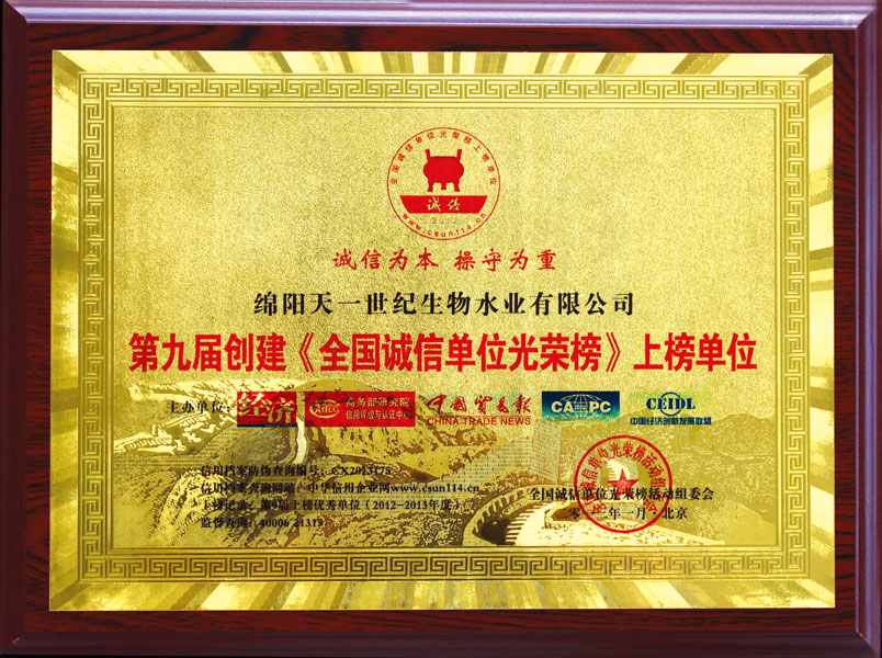 绵阳天一互联网科技有限公司-企业荣誉